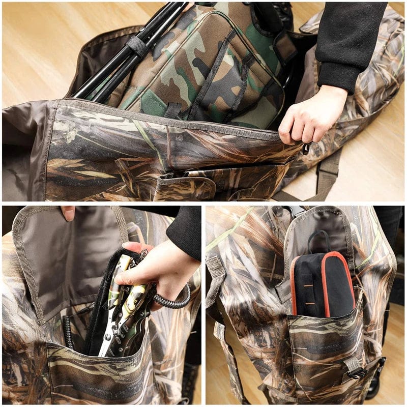 Fishing Rod Bag, Water-Resistant Portable Rod Case Bag Holds 5